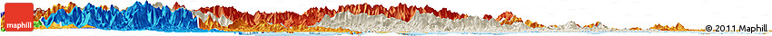 Shaded Relief Horizon Map of Fangcheng, political outside
