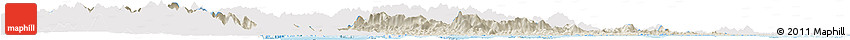 Shaded Relief Horizon Map of Fangcheng, single color outside
