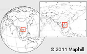 Blank Location Map of Fangcheng, within the entire country