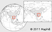 Blank Location Map of Fangcheng, highlighted country, within the entire country