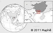 Blank Location Map of Fangcheng, highlighted country, highlighted parent region