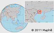 Gray Location Map of Fangcheng