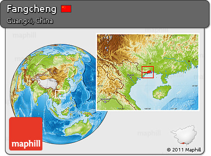 Physical Location Map of Fangcheng
