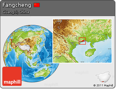 Physical Location Map of Fangcheng