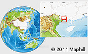 Physical Location Map of Fangcheng, highlighted country