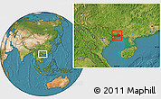 Satellite Location Map of Fangcheng