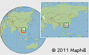 Savanna Style Location Map of Fangcheng, highlighted parent region, within the entire country