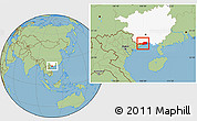 Savanna Style Location Map of Fangcheng, highlighted parent region