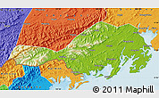 Physical Map of Fangcheng, political outside