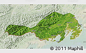 Satellite Map of Fangcheng, lighten