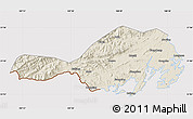 Shaded Relief Map of Fangcheng, cropped outside
