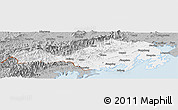 Gray Panoramic Map of Fangcheng