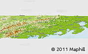 Physical Panoramic Map of Fangcheng