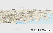 Shaded Relief Panoramic Map of Fangcheng