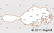 Classic Style Simple Map of Fangcheng, cropped outside