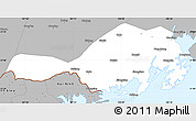 Gray Simple Map of Fangcheng