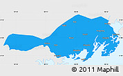 Political Simple Map of Fangcheng, single color outside