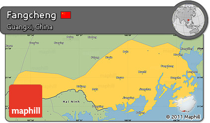 Savanna Style Simple Map of Fangcheng