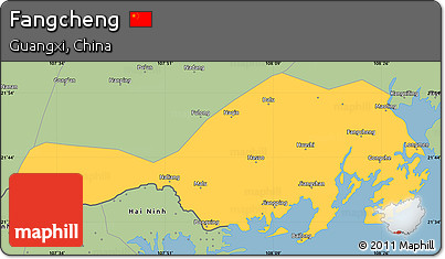 Savanna Style Simple Map of Fangcheng