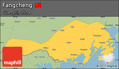 Savanna Style Simple Map of Fangcheng