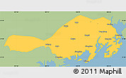 Savanna Style Simple Map of Fangcheng, single color outside