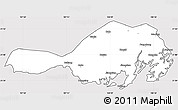 Silver Style Simple Map of Fangcheng, cropped outside