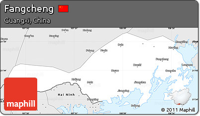 Silver Style Simple Map of Fangcheng