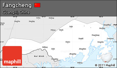 Silver Style Simple Map of Fangcheng