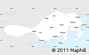 Silver Style Simple Map of Fangcheng, single color outside