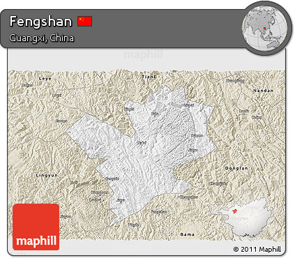 Classic Style 3D Map of Fengshan