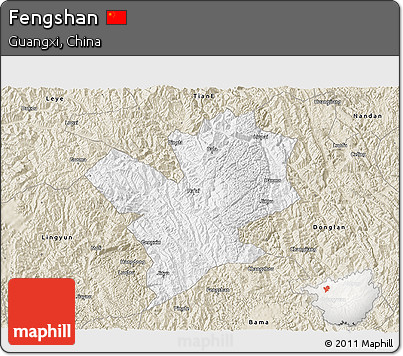 Classic Style 3D Map of Fengshan
