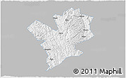 Gray 3D Map of Fengshan, single color outside