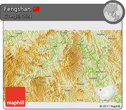 Physical 3D Map of Fengshan