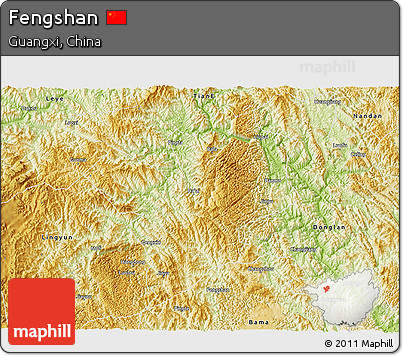 Physical 3D Map of Fengshan