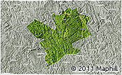 Satellite 3D Map of Fengshan, lighten, semi-desaturated