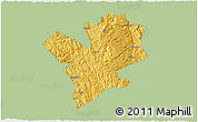 Savanna Style 3D Map of Fengshan, single color outside