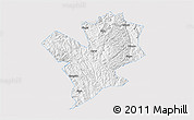 Silver Style 3D Map of Fengshan, single color outside