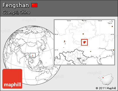 Blank Location Map of Fengshan