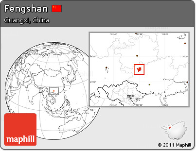 Blank Location Map of Fengshan