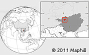 Blank Location Map of Fengshan, highlighted country, highlighted parent region