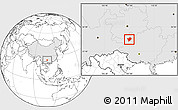 Blank Location Map of Fengshan, highlighted country