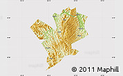 Physical Map of Fengshan, cropped outside