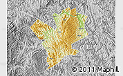 Physical Map of Fengshan, desaturated