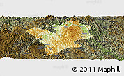 Physical Panoramic Map of Fengshan, darken
