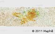 Physical Panoramic Map of Fengshan, lighten