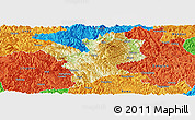 Physical Panoramic Map of Fengshan, political outside
