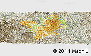 Physical Panoramic Map of Fengshan, semi-desaturated