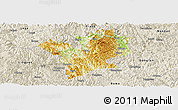 Physical Panoramic Map of Fengshan, shaded relief outside