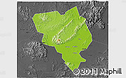 Physical 3D Map of Gui Xian, darken, desaturated