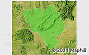 Political 3D Map of Gui Xian, satellite outside